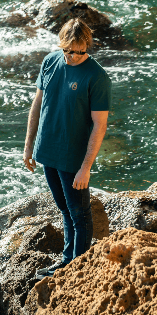Sustainable bottle green Hossegor t-shirt - Image 2