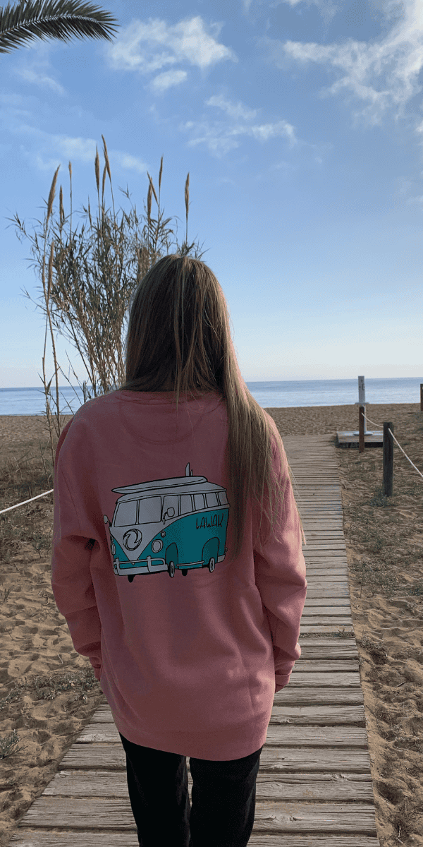 Sustainable pink Panama sweatshirt Furgo