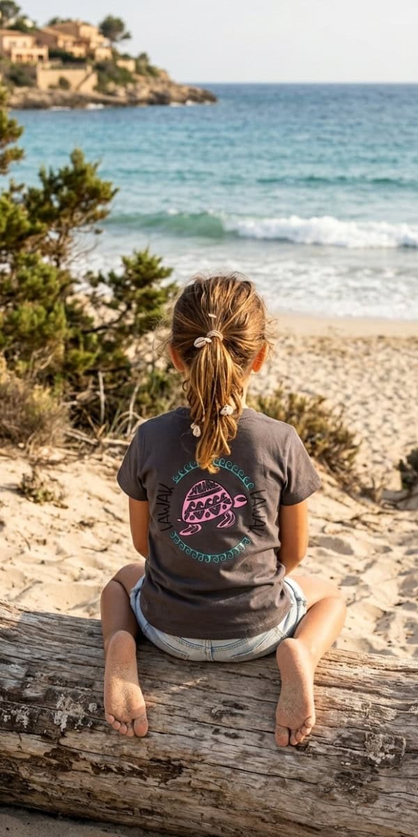 Mini Hossegor gray turtle t-shirt