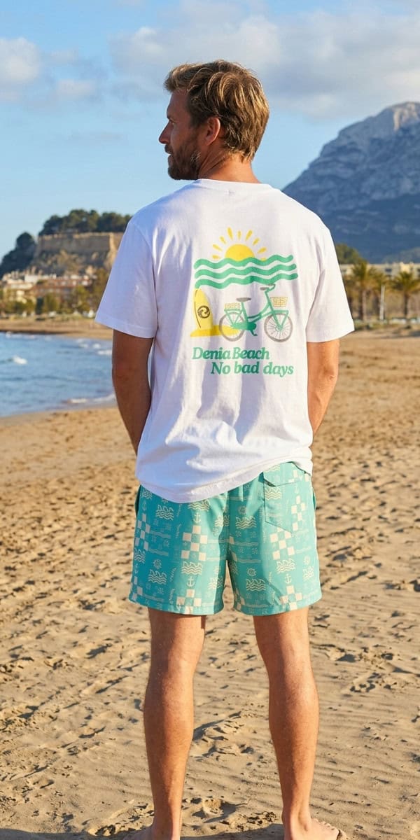 Hossegor white bike t-shirt