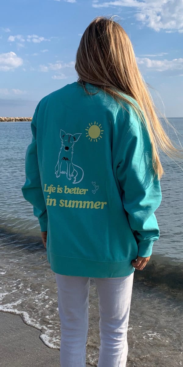 Nela unisex blue organic cotton sweatshirt