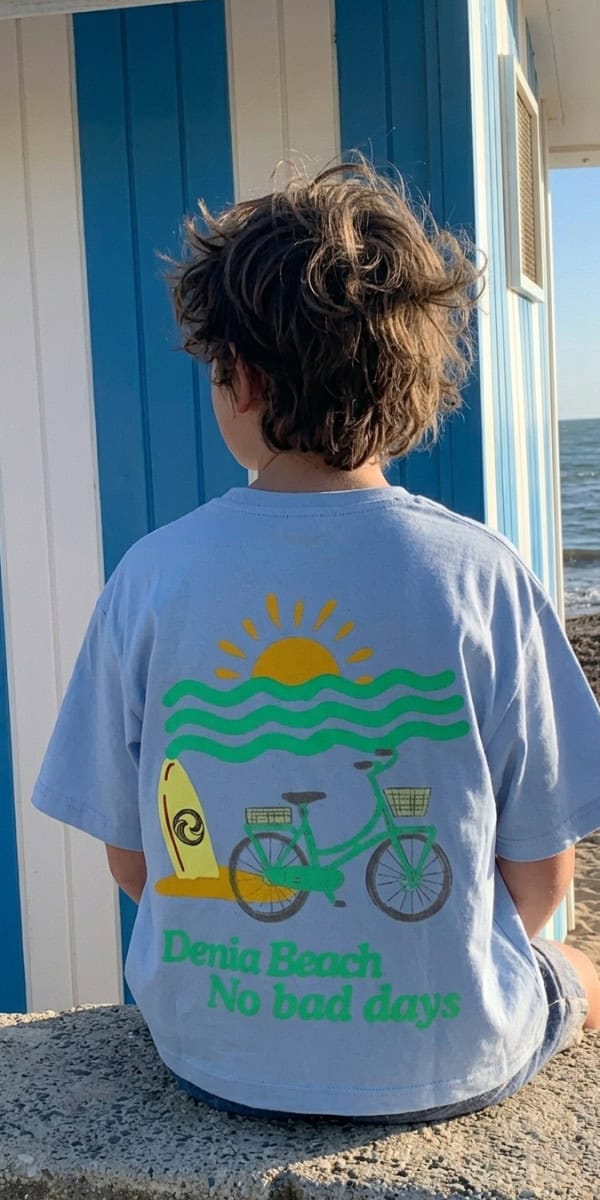 Light blue boy's bike t-shirt