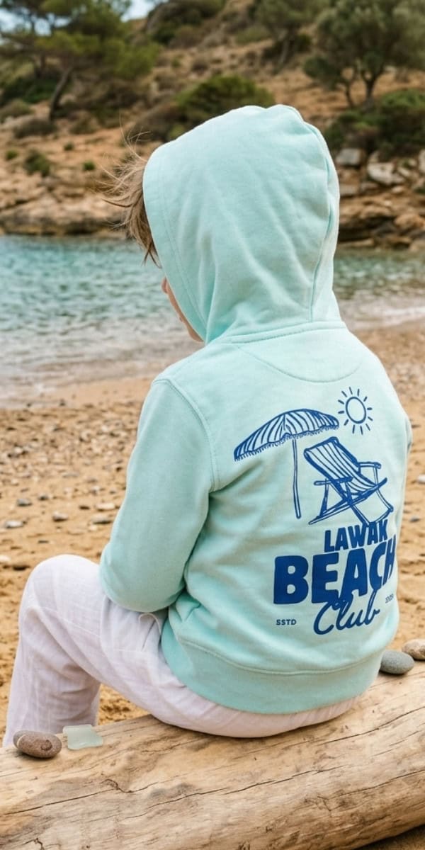 Sudadera infantil Beach Club Turquesa