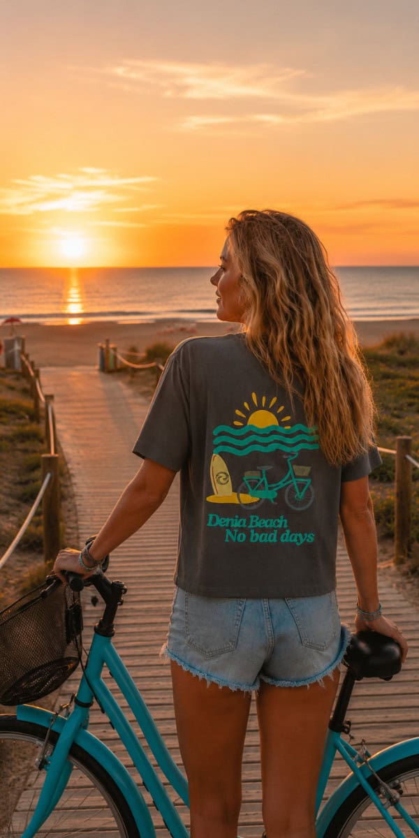 Denia Bike Grey T-shirt