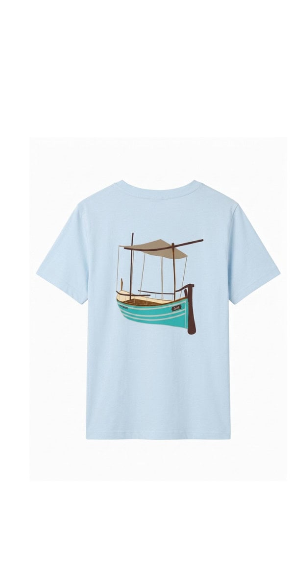 Camiseta mujer Llaut celeste