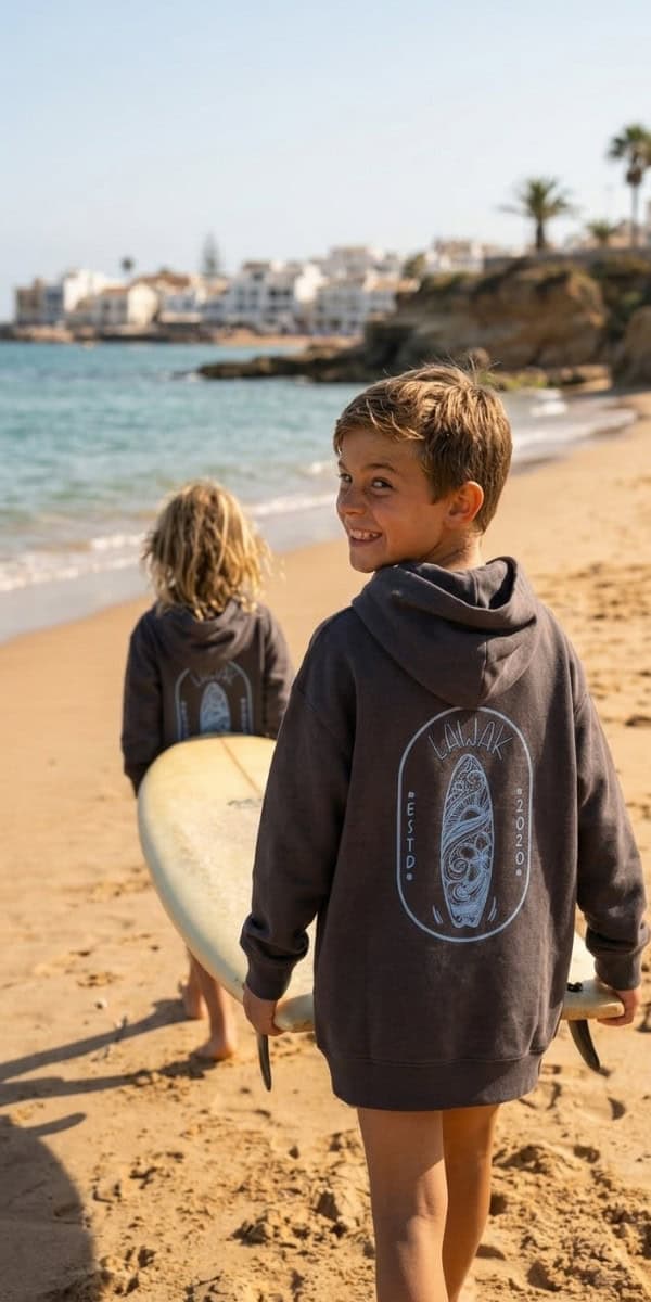 Sudadera de niños tabla gris